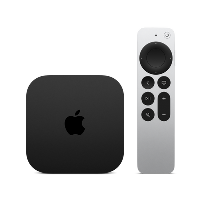 An Apple TV 4K device with its Siri remote — the premium streaming box option